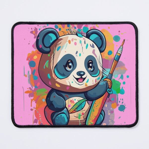 Item preview, Rad Young Panda With Paint Brush and Colorful Background designed and sold by TugForkFinds.