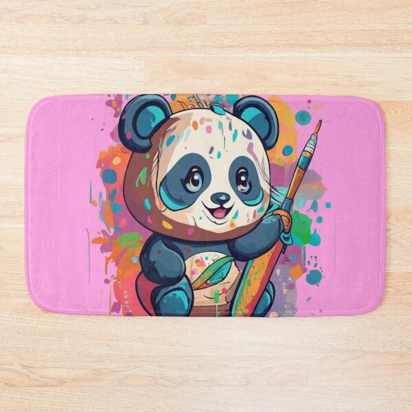 Item preview, Rad Young Panda With Paint Brush and Colorful Background designed and sold by TugForkFinds.