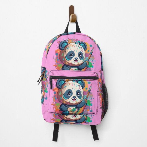 Item preview, Rad Young Panda With Paint Brush and Colorful Background designed and sold by TugForkFinds.