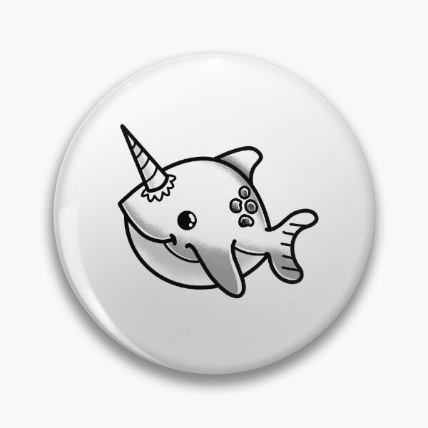 Item preview, Tattoo style Narwhal Whale with unicorn horn designed and sold by jazzydevil.