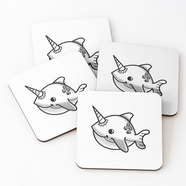 Item preview, Tattoo style Narwhal Whale with unicorn horn designed and sold by jazzydevil.