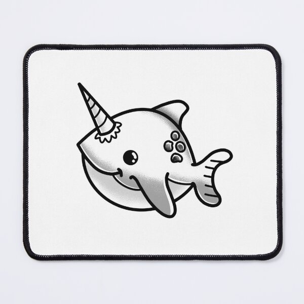 Item preview, Tattoo style Narwhal Whale with unicorn horn designed and sold by jazzydevil.