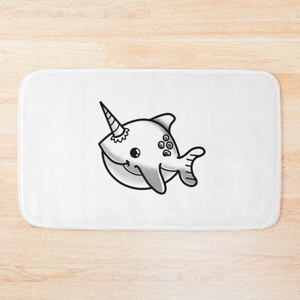 Item preview, Tattoo style Narwhal Whale with unicorn horn designed and sold by jazzydevil.