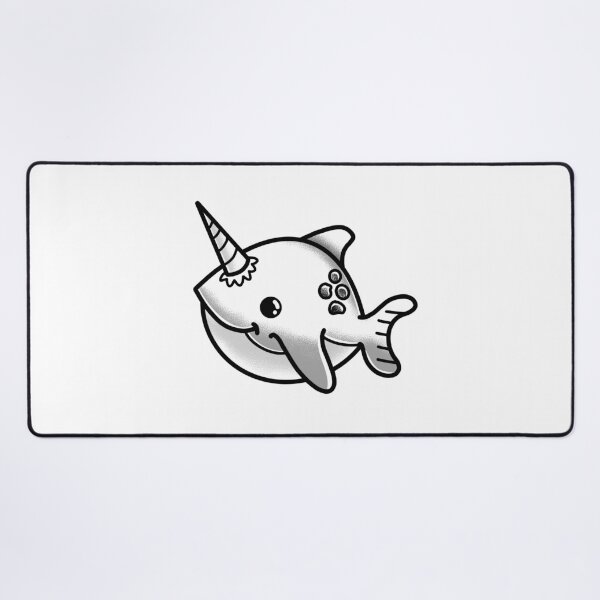Item preview, Tattoo style Narwhal Whale with unicorn horn designed and sold by jazzydevil.