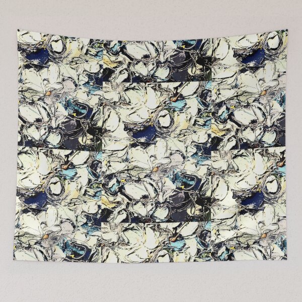 Item preview, Part of  oil painting "Blue flowers" by Marina Daniluka, edited pattern designed and sold by MariDaniArt.