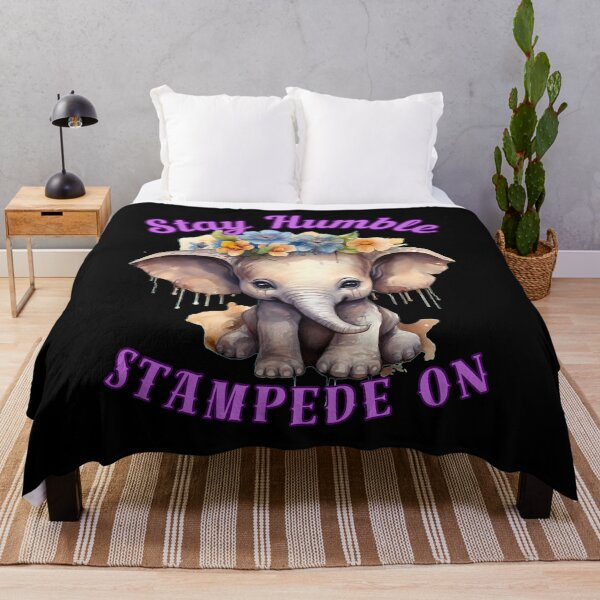 Item preview, Stay Humble, Stampede On. elephant face designed and sold by ElephantVibes.