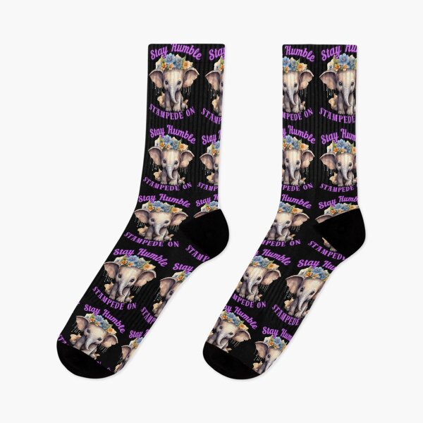Item preview, Stay Humble, Stampede On. elephant face designed and sold by ElephantVibes.