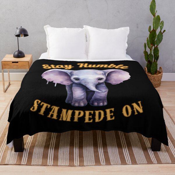 Item preview, Stay Humble, Stampede On. watercolor elephant designed and sold by ElephantVibes.