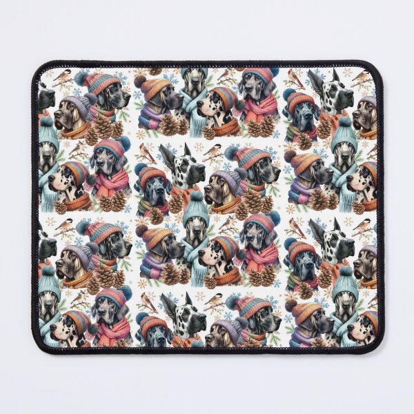 Item preview, Great Danes in Winter Hats and Scarves designed and sold by Animals-on-me.