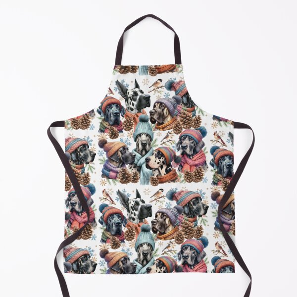 Item preview, Great Danes in Winter Hats and Scarves designed and sold by Animals-on-me.