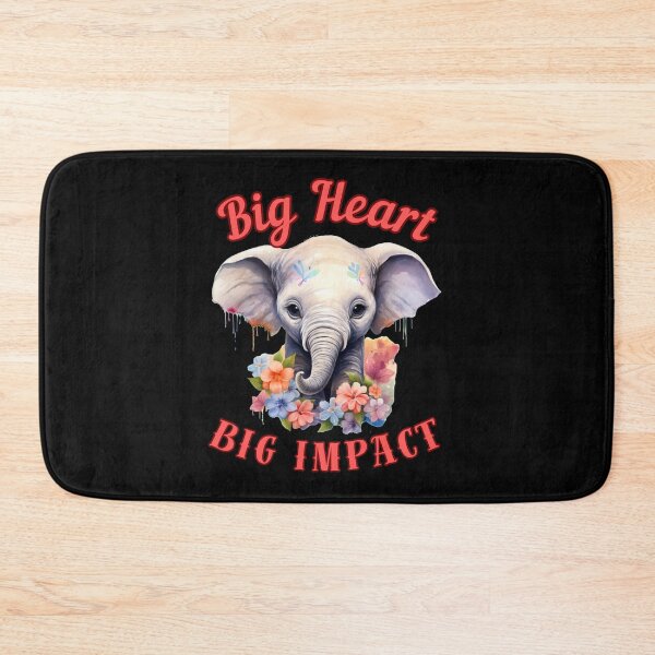 Item preview, Big Heart, Big Impact. colorful elephant designed and sold by ElephantVibes.