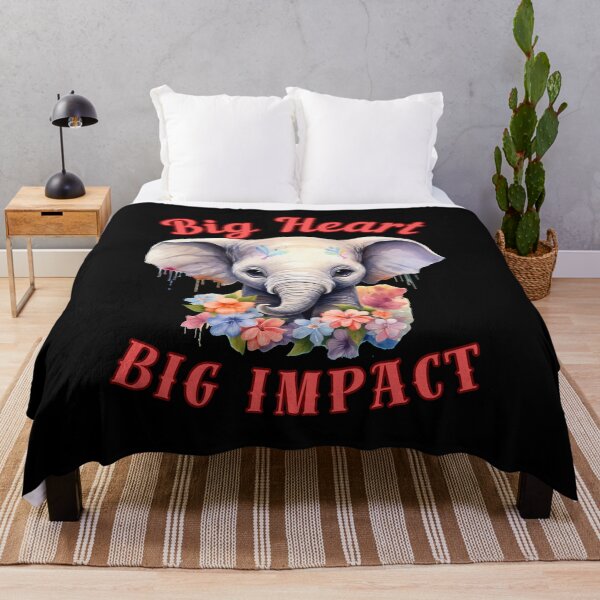Item preview, Big Heart, Big Impact. colorful elephant designed and sold by ElephantVibes.