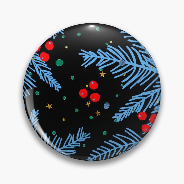 Item preview, Christmas "Magical Blue" Pine Branches And Berries Pattern  designed and sold by DEC02.
