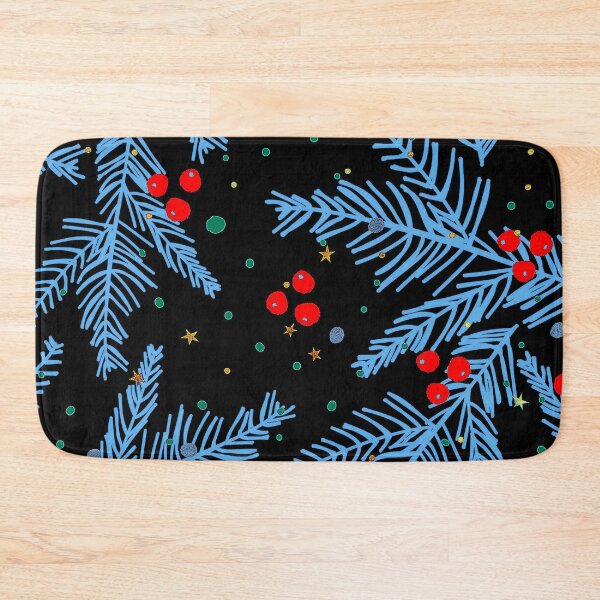 Item preview, Christmas "Magical Blue" Pine Branches And Berries Pattern  designed and sold by DEC02.