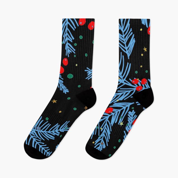 Item preview, Christmas "Magical Blue" Pine Branches And Berries Pattern  designed and sold by DEC02.