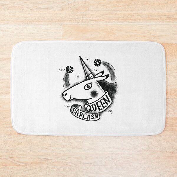 Item preview, Flash Tattoo SARCASM QUEEN with cute unicorn designed and sold by jazzydevil.
