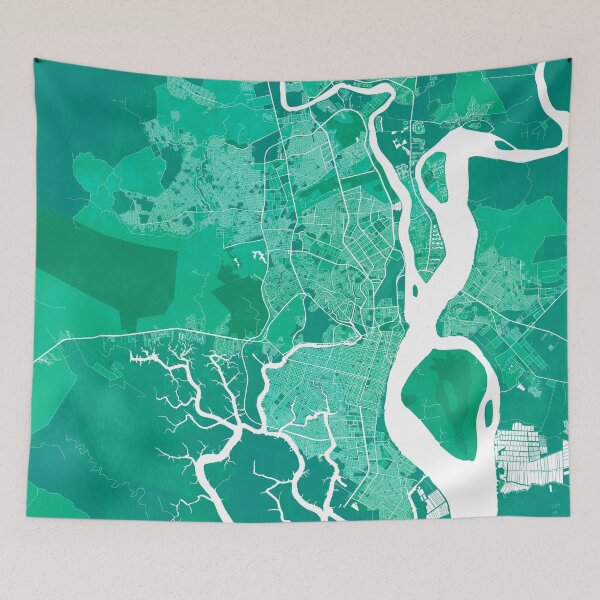 Item preview, Guayaquil City Map of Ecuador - Watercolor designed and sold by deMAP.