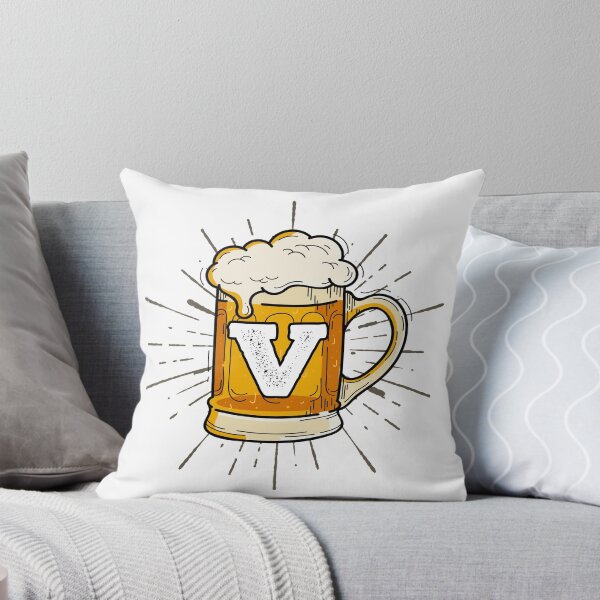 Item preview, Monogram V Frothy Cold Glass of Beer designed and sold by simplymonogram.