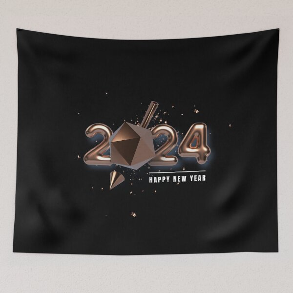 Item preview, 2024 Happy New Year Celebration Typography Design - Festive Holiday Art designed and sold by Gayan-Art.