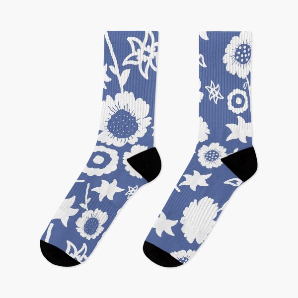 Item preview, White Flowers on a blue background. designed and sold by mkakaire.