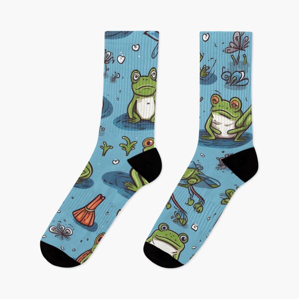 Item preview, Frogtastic Doodles - Playful Pond Life designed and sold by inkArtistryfine.