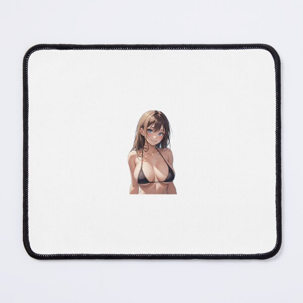 Item preview, Cute Anime Waifu with Blue Eyes in Black Bikini designed and sold by JohnTitor2023.