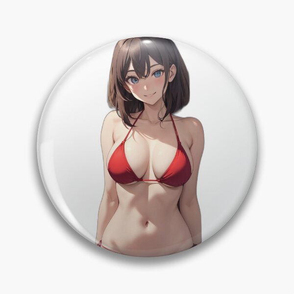 Item preview, Cute Anime Waifu with Blue Eyes in Red Bikini designed and sold by JohnTitor2023.
