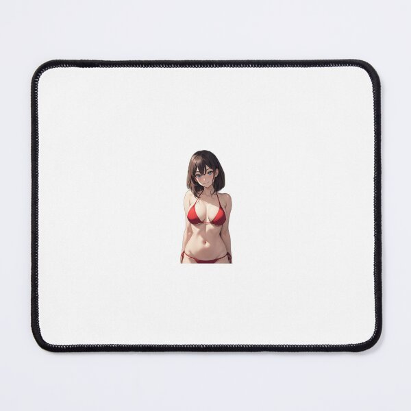 Item preview, Cute Anime Waifu with Blue Eyes in Red Bikini designed and sold by JohnTitor2023.