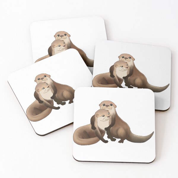 Item preview, Cuddling otters designed and sold by LisaTrincaArt.