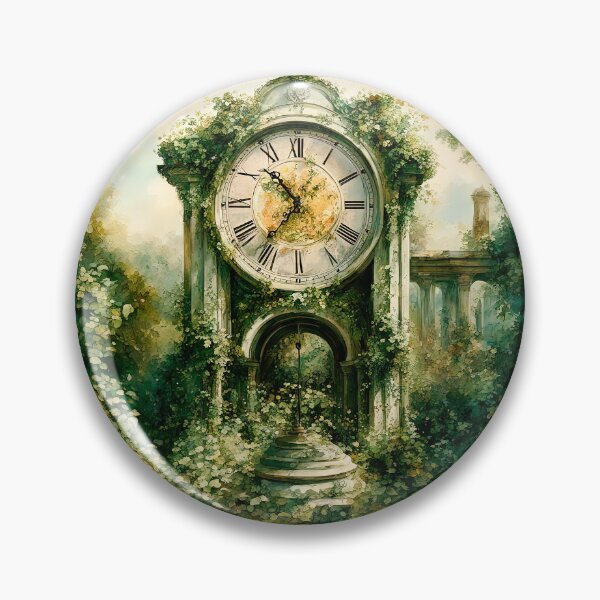 Item preview, An Antique Clock In An Abandoned Garden designed and sold by LanaGustavsson.