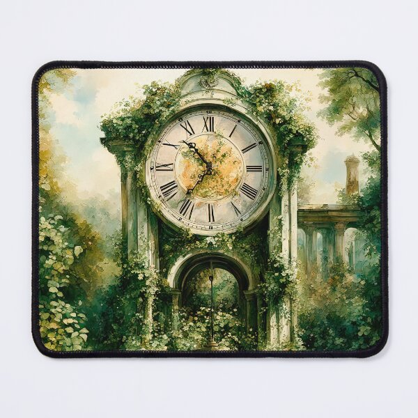 Item preview, An Antique Clock In An Abandoned Garden designed and sold by LanaGustavsson.