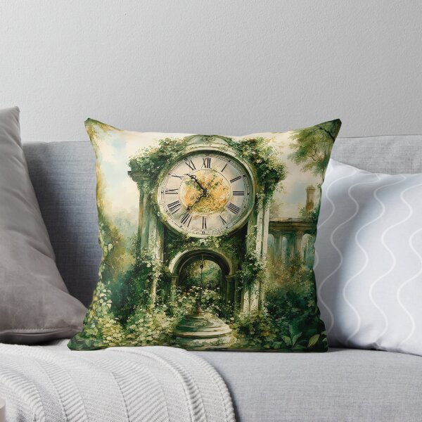 Item preview, Un reloj antiguo en un jardín abandonado designed and sold by LanaGustavsson.