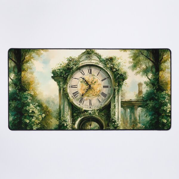 Item preview, An Antique Clock In An Abandoned Garden designed and sold by LanaGustavsson.
