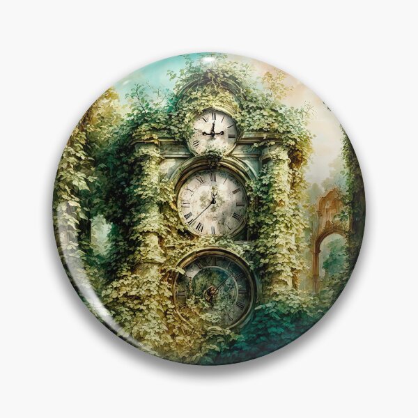 Item preview, An Antique Clock In An Abandoned Garden designed and sold by LanaGustavsson.