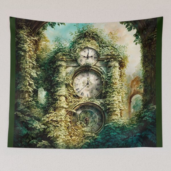 Item preview, An Antique Clock In An Abandoned Garden designed and sold by LanaGustavsson.