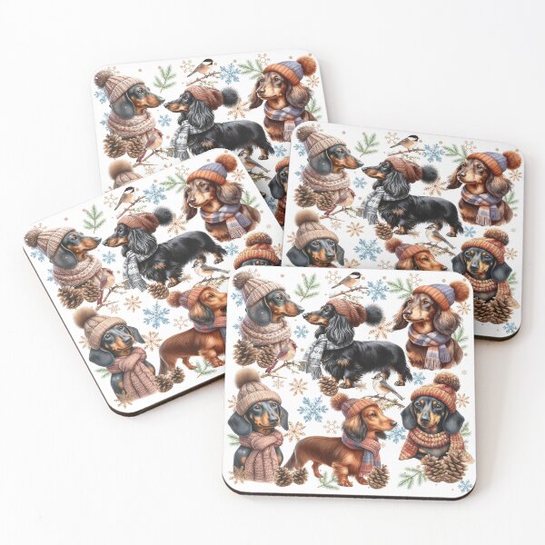 Item preview, Dachshund Winter Hats and Scarves designed and sold by Animals-on-me.
