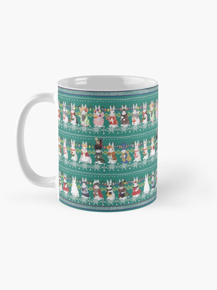 Thumbnail 3 of 6, Coffee Mug, Christmas HD Bunny Rabbit designed and sold by tinaschofield.