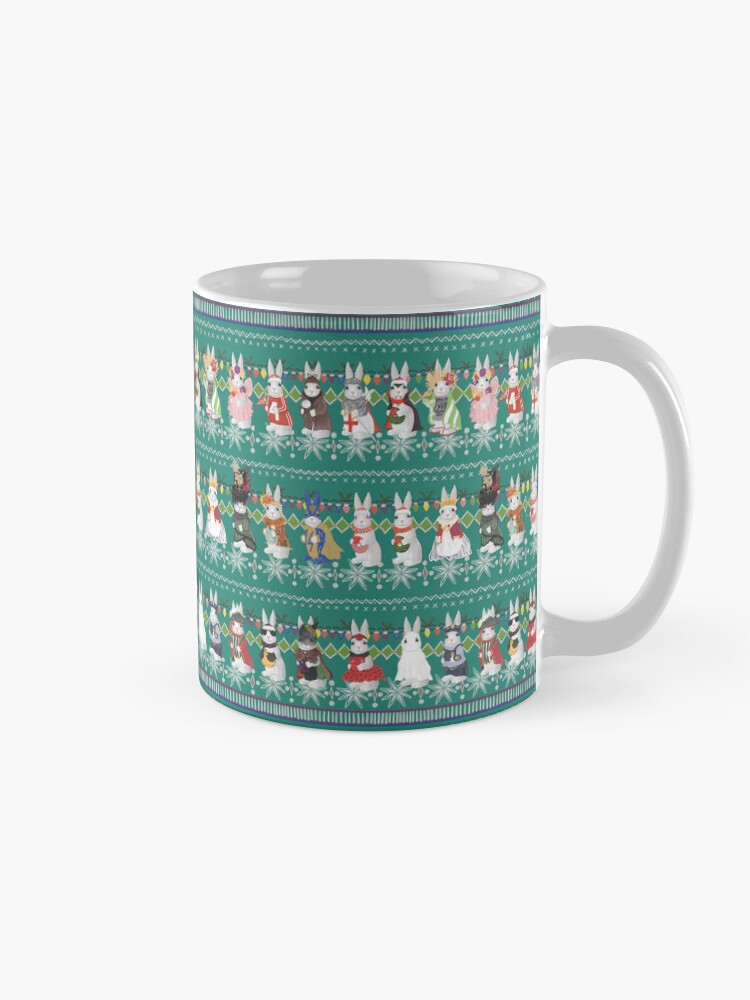 Thumbnail 5 of 6, Coffee Mug, Christmas HD Bunny Rabbit designed and sold by tinaschofield.