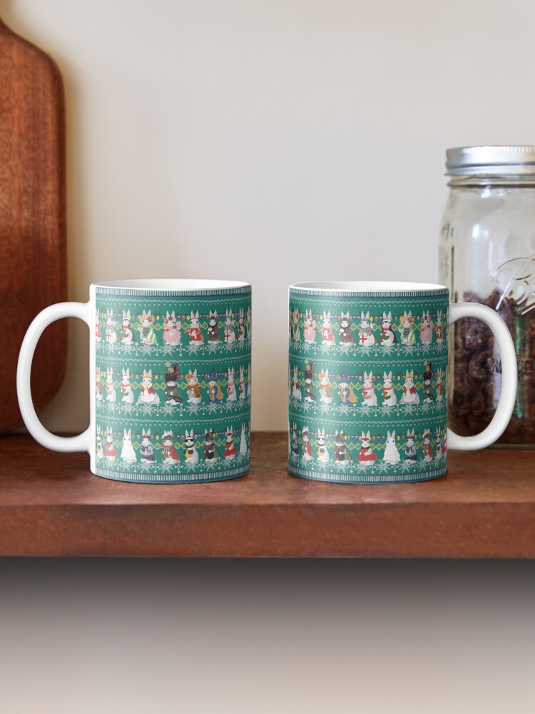 Thumbnail 2 of 6, Coffee Mug, Christmas HD Bunny Rabbit designed and sold by tinaschofield.