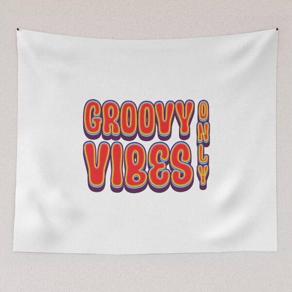 Aperçu de l'œuvre Groovy Vibes uniquement - Rétro créée et vendue par Whimsical Thinker.