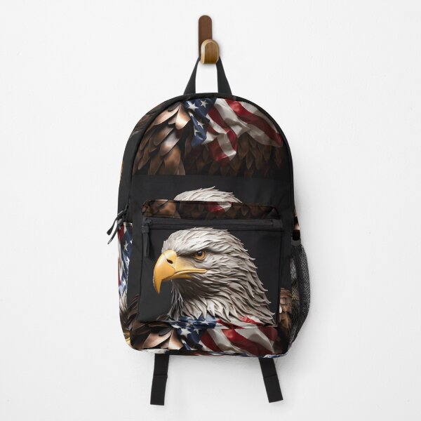 Item preview, Bald Eagle metal sculpture with blended American flag designed and sold by dcrc.