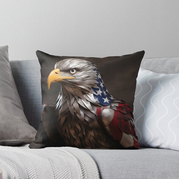 Item preview, Bald Eagle metal sculpture with blended American flag  designed and sold by dcrc.
