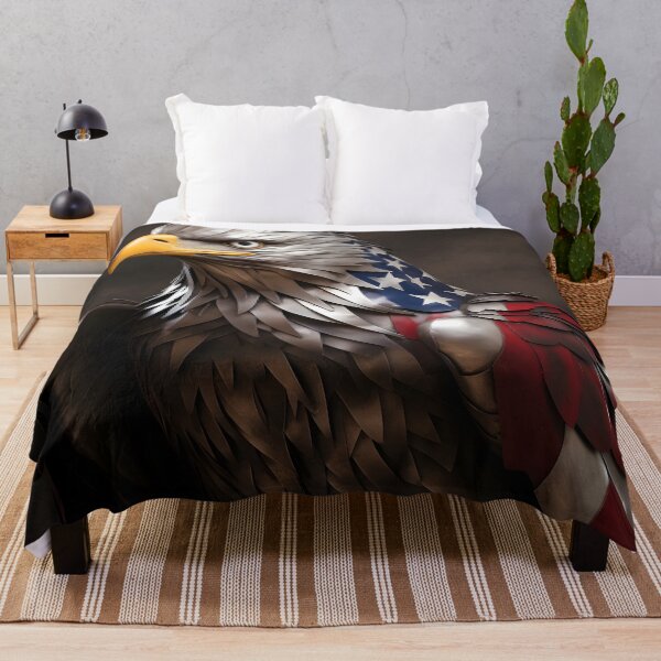Item preview, Bald Eagle metal sculpture with blended American flag designed and sold by dcrc.