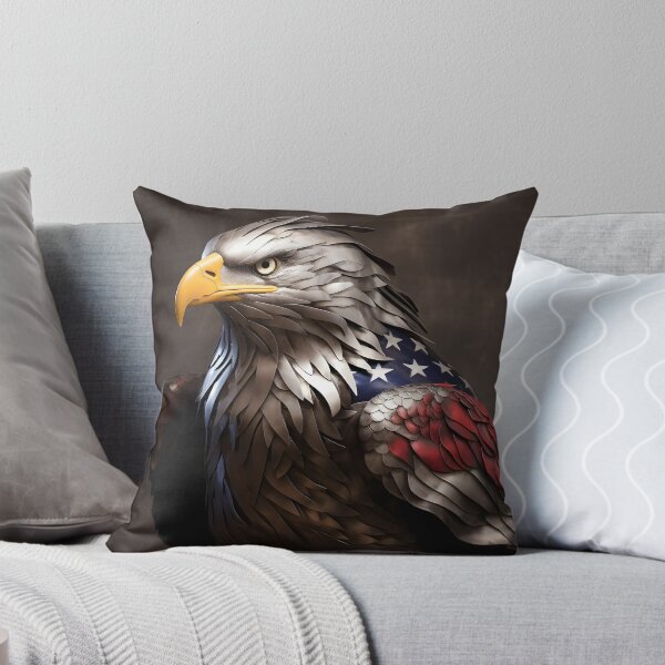 Item preview, Bald Eagle metal sculpture with blended American flag  designed and sold by dcrc.