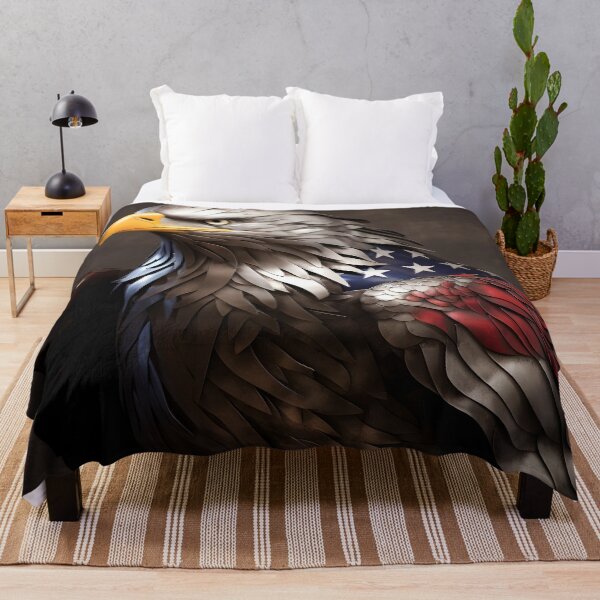 Item preview, Bald Eagle metal sculpture with blended American flag designed and sold by dcrc.