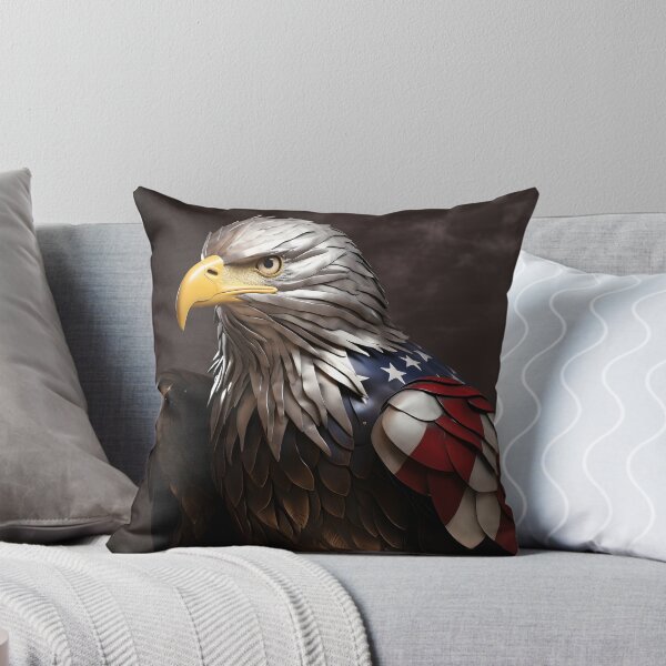 Item preview, Bald Eagle metal sculpture with blended American flag  designed and sold by dcrc.