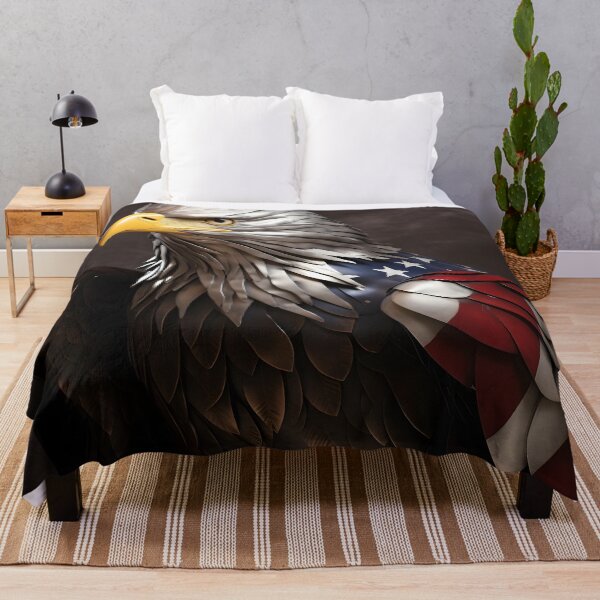 Item preview, Bald Eagle metal sculpture with blended American flag designed and sold by dcrc.