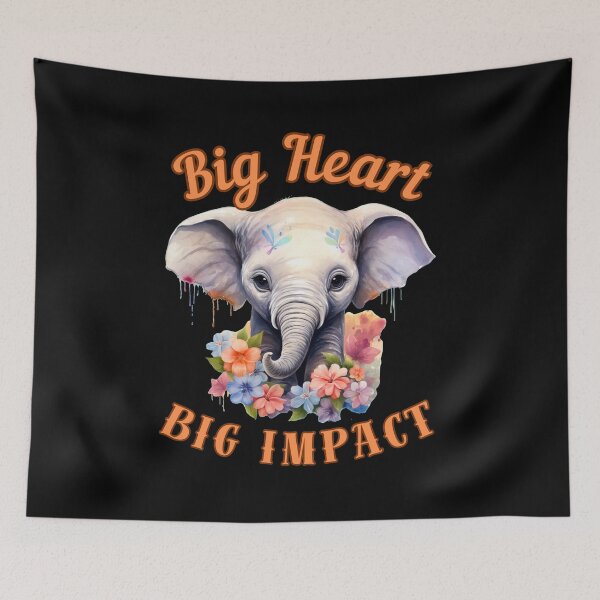Item preview, Stay Humble, Stampede On. elephant portrait designed and sold by ElephantVibes.