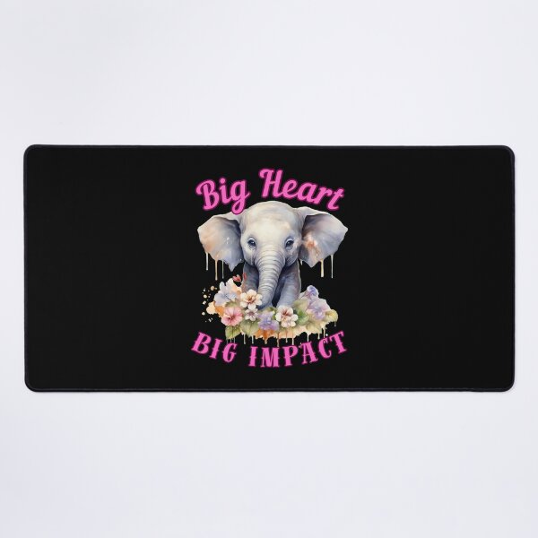 Item preview, Big Heart, Big Impact. elephant saying designed and sold by ElephantVibes.