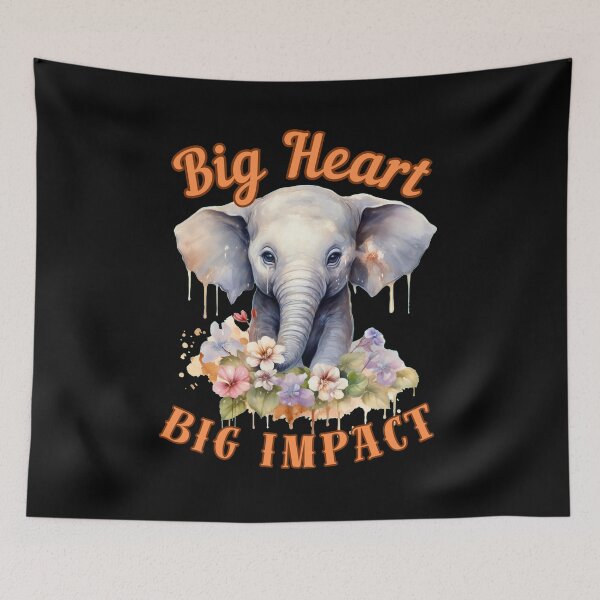Item preview, Big Heart, Big Impact. african elephant designed and sold by ElephantVibes.